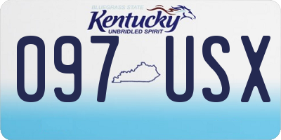 KY license plate 097USX