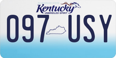 KY license plate 097USY