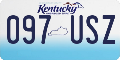 KY license plate 097USZ