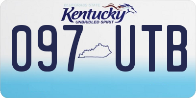 KY license plate 097UTB