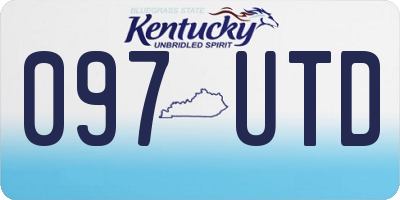 KY license plate 097UTD