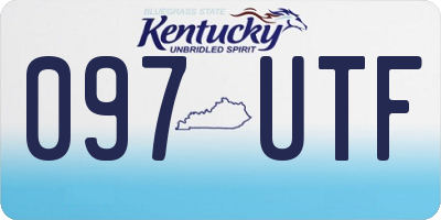 KY license plate 097UTF