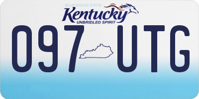 KY license plate 097UTG