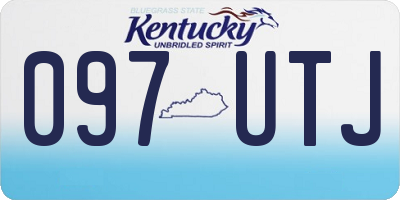 KY license plate 097UTJ