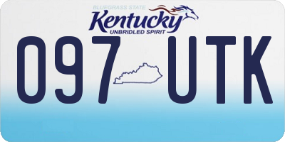 KY license plate 097UTK