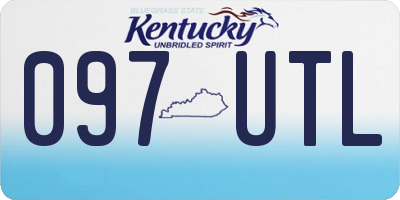 KY license plate 097UTL