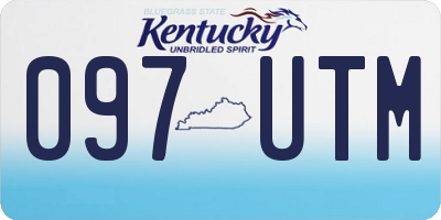 KY license plate 097UTM