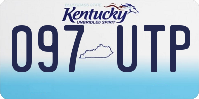 KY license plate 097UTP
