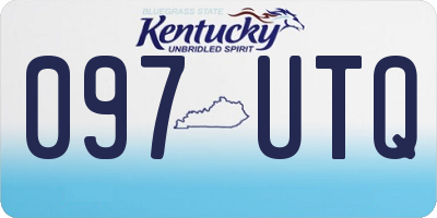 KY license plate 097UTQ