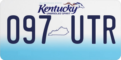 KY license plate 097UTR