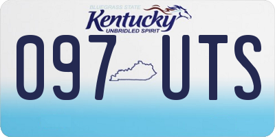KY license plate 097UTS