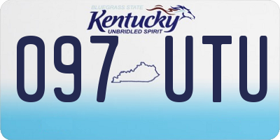 KY license plate 097UTU
