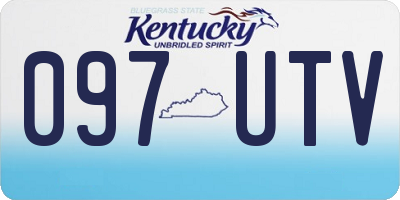 KY license plate 097UTV