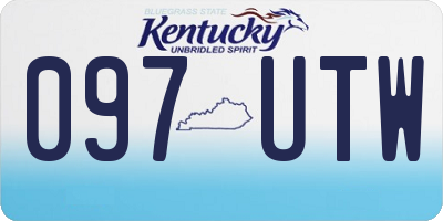 KY license plate 097UTW