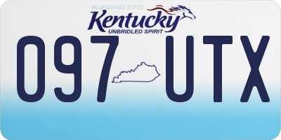 KY license plate 097UTX