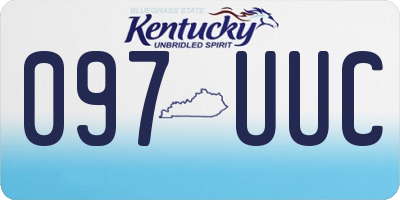 KY license plate 097UUC
