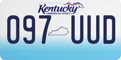 KY license plate 097UUD