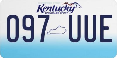 KY license plate 097UUE