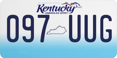 KY license plate 097UUG