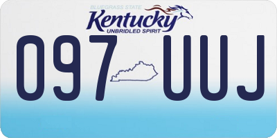 KY license plate 097UUJ