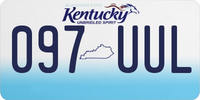 KY license plate 097UUL
