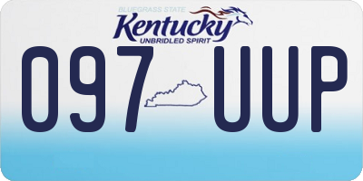 KY license plate 097UUP