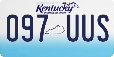 KY license plate 097UUS