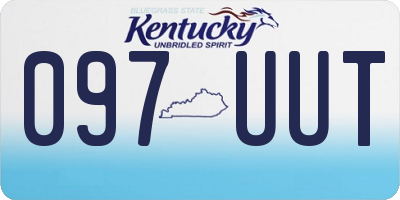 KY license plate 097UUT