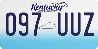 KY license plate 097UUZ