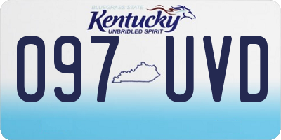 KY license plate 097UVD