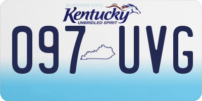 KY license plate 097UVG