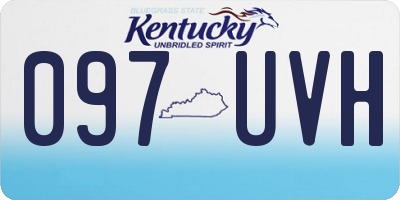 KY license plate 097UVH