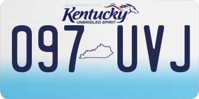 KY license plate 097UVJ