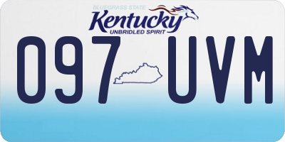 KY license plate 097UVM
