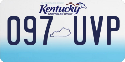 KY license plate 097UVP