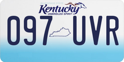 KY license plate 097UVR