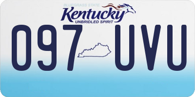 KY license plate 097UVU