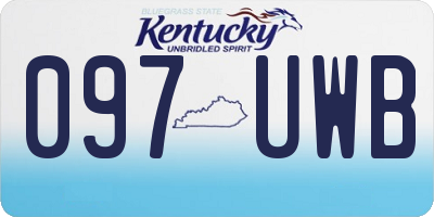 KY license plate 097UWB