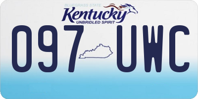 KY license plate 097UWC