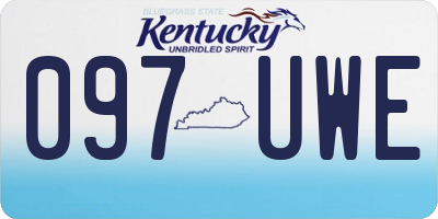 KY license plate 097UWE