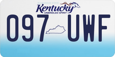 KY license plate 097UWF