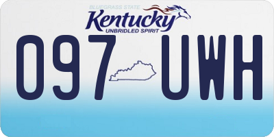 KY license plate 097UWH