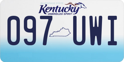 KY license plate 097UWI