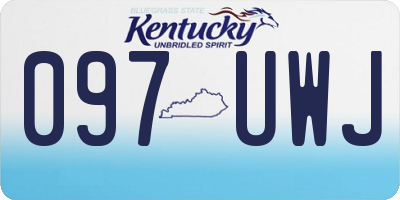 KY license plate 097UWJ
