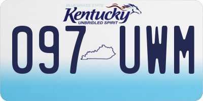 KY license plate 097UWM