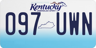 KY license plate 097UWN