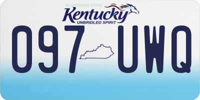 KY license plate 097UWQ