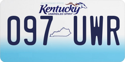 KY license plate 097UWR