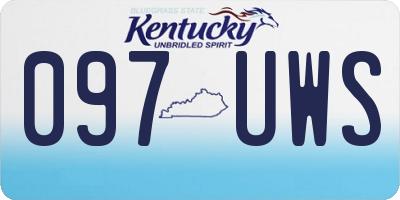KY license plate 097UWS