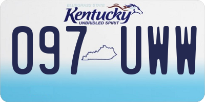 KY license plate 097UWW